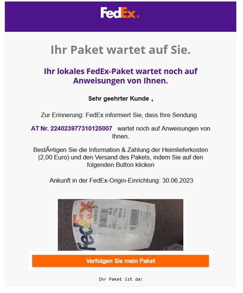fedex betrugsmasche